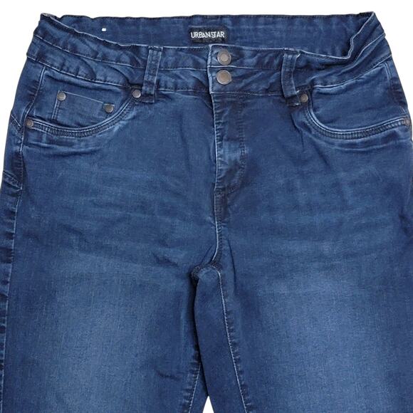 Urban Star Slim & Shape Blue Jeans Womens Sz 12 Mid Rise Skinny Stretch Denim - Picture 2 of 5